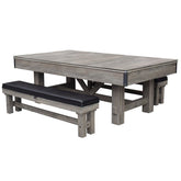 Logan 7ft 3 In 1 Pool Table W/ Benches (Non-Slate)